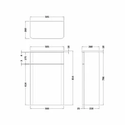 Nuie Core Back To Wall WC Toilet Unit 500mm Wide - Satin Anthracite 5 Nuie Core Back To Wall WC Toilet Unit 500mm Wide - Satin Anthracite -HEATANDPLUMB Sales nuie core bathroom furniture rc0841