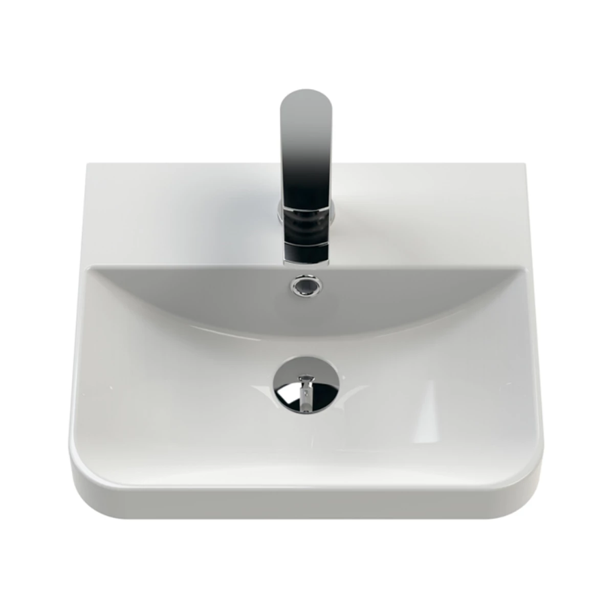 Nuie Core Wall Hung 1-Door Vanity Unit With Thin Edge Basin 400mm Wide - Gloss Grey Mist 3 Nuie Core Wall Hung 1-Door Vanity Unit With Thin Edge Basin 400mm Wide - Gloss Grey Mist