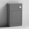Nuie Deco Back To Wall WC Unit 500mm Wide - Satin Grey