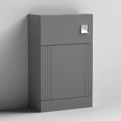 Nuie Deco Back To Wall WC Unit 500mm Wide - Satin Grey