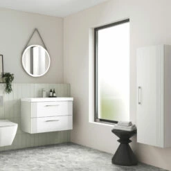 Nuie Deco Wall Hung 1-Door Tall Unit 400mm Wide - Satin White 7 Nuie Deco Wall Hung 1-Door Tall Unit 400mm Wide - Satin White -HEATANDPLUMB Sales nuie deco bathroom furniture pmdecwh1dotu40 1