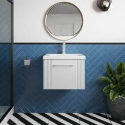 Nuie Deco Wall Hung 1-Drawer Vanity Unit With Basin-1 500mm Wide - Satin White 12 Nuie Deco Wall Hung 1-Drawer Vanity Unit With Basin-1 500mm Wide - Satin White -HEATANDPLUMB Sales nuie deco vanity unit dpf191a 1