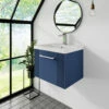 Nuie Deco Wall Hung 1-Drawer Vanity Unit With Basin-1 500mm Wide - Satin Blue -HEATANDPLUMB Sales nuie deco vanity unit dpf391a 2