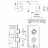 Nuie Edwardian Twin Square Thermostatic Concealed Shower Valve With Fixed Head And Arm - Chrome -HEATANDPLUMB Sales nuie edwardian complete mixer shower sbt57tw1 1