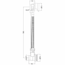 Nuie Freeflow Bath Filler With Pop Up Waste And Overflow - Chrome
