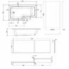 Nuie Square L-Shaped Shower Bath With Front Panel And Screen 1500mm X 700mm/850mm - Left Handed 1 Nuie Square L-Shaped Shower Bath With Front Panel And Screen 1500mm X 700mm/850mm - Left Handed -HEATANDPLUMB Sales nuie l shaped bath sbath28