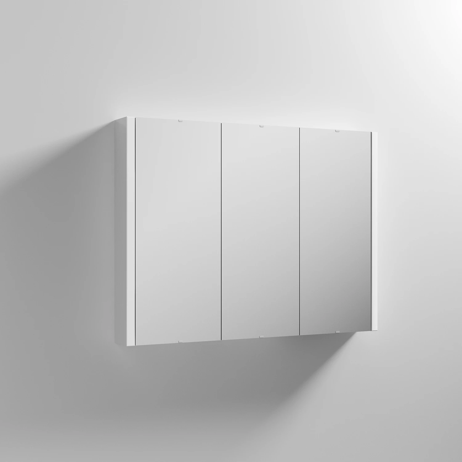 Nuie Eden 3-Door Mirrored Cabinet 650mm H X 900mm W - White 5 Nuie Eden 3-Door Mirrored Cabinet 650mm H X 900mm W - White - Image 3