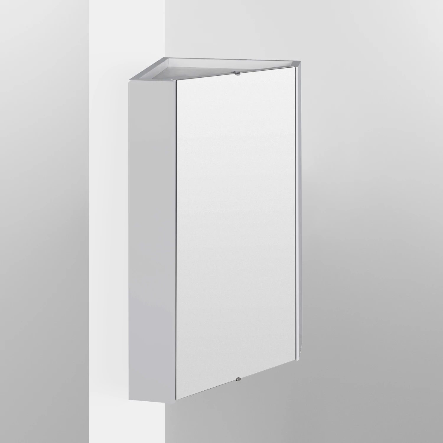 Nuie Mayford Corner Mirrored Bathroom Cabinet 650mm H X 459mm W - White 5 Nuie Mayford Corner Mirrored Bathroom Cabinet 650mm H X 459mm W - White - Image 3