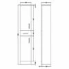 Nuie Mayford Tall Boy Unit 350mm Wide X 300mm Deep - Gloss White 2 Nuie Mayford Tall Boy Unit 350mm Wide X 300mm Deep - Gloss White -HEATANDPLUMB Sales nuie mayford bathroom furniture prc163