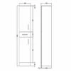 Nuie Mayford Tall Boy Unit 350mm Wide X 330mm Deep - Gloss White