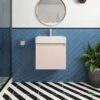 Nuie Merit Wall Hung 1-Door Vanity Unit With Slimline Basin 500mm Wide - Blush Pink 1 Nuie Merit Wall Hung 1-Door Vanity Unit With Slimline Basin 500mm Wide - Blush Pink -HEATANDPLUMB Sales nuie merit vanity unit mer020 4