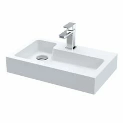 Nuie Merit Wall Hung 1-Door Vanity Unit With Slimline Basin 500mm Wide - Blush Pink 11 Nuie Merit Wall Hung 1-Door Vanity Unit With Slimline Basin 500mm Wide - Blush Pink -HEATANDPLUMB Sales nuie merit vanity unit mer024 6 2