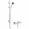 Nuie Minimalist Thermostatic Bar Shower Valve With Single Function Slider Rail Kit - Chrome -HEATANDPLUMB Sales nuie minimalist complete mixer shower sbr63bv1