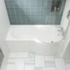 Nuie P-Shaped Shower Bath With Front Panel And Screen 1700mm X 700mm/850mm - Right Handed 2 Nuie P-Shaped Shower Bath With Front Panel And Screen 1700mm X 700mm/850mm - Right Handed -HEATANDPLUMB Sales nuie p shaped bath sbath25 1