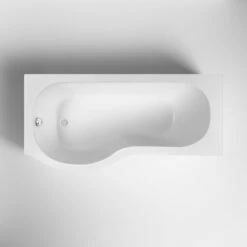 Nuie P-Shaped Shower Bath 1600mm X 700mm/850mm - Left Handed -HEATANDPLUMB Sales nuie p shaped bath wbp1585l 2 2
