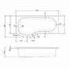 Nuie P-Shaped Shower Bath 1700mm X 700mm/850mm - Left Handed 2 Nuie P-Shaped Shower Bath 1700mm X 700mm/850mm - Left Handed -HEATANDPLUMB Sales nuie p shaped bath wbp1785l