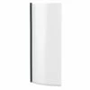 Nuie Pacific Matt Black Profile P-Shaped Bath Screen 1433mm H X 715mm W - 6mm Glass 2 Nuie Pacific Matt Black Profile P-Shaped Bath Screen 1433mm H X 715mm W - 6mm Glass -HEATANDPLUMB Sales nuie pacific bath screen ncs0bp