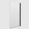 Nuie Pacific Matt Black Profile Hinged Bath Screen 1430mm H X 790mm W - 6mm Glass