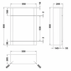 Nuie Parade Back To Wall WC Unit 550mm Wide - Gloss Grey Mist -HEATANDPLUMB Sales nuie parade bathroom furniture pmp141 1