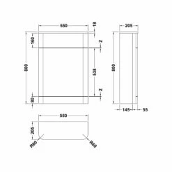 Nuie Parade Back To Wall WC Toilet Unit 550mm Wide - Satin Anthracite 5 Nuie Parade Back To Wall WC Toilet Unit 550mm Wide - Satin Anthracite -HEATANDPLUMB Sales nuie parade bathroom furniture pmp841 1