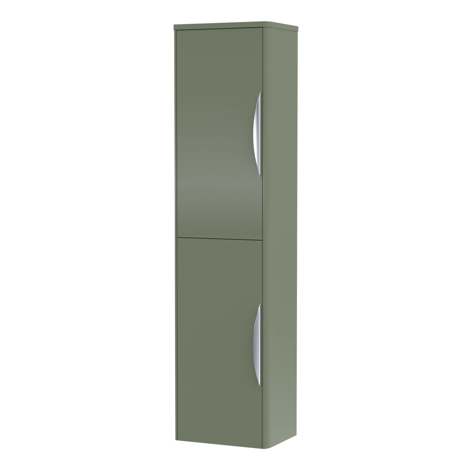 Nuie Parade Tall Wall Mounted Cupboard Unit 350mm Wide - Satin Green 3 Nuie Parade Tall Wall Mounted Cupboard Unit 350mm Wide - Satin Green