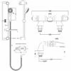 Nuie Reef Thermostatic Bath Shower Mixer With Classic Multi Function Slider Rail Kit - Chrome 2 Nuie Reef Thermostatic Bath Shower Mixer With Classic Multi Function Slider Rail Kit - Chrome -HEATANDPLUMB Sales nuie reef complete mixer shower sbr93bv1