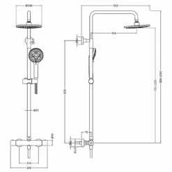 Nuie Arvan Round Thermostatic Bar Mixer Shower With Shower Kit And Fixed Head - Brushed Brass 7 Nuie Arvan Round Thermostatic Bar Mixer Shower With Shower Kit And Fixed Head - Brushed Brass -HEATANDPLUMB Sales nuie round bar complete mixer shower jty875 1