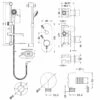 Nuie Round Thermostatic Concealed Push Button Shower Valve With Slider Rail Kit - Chrome 1 Nuie Round Thermostatic Concealed Push Button Shower Valve With Slider Rail Kit - Chrome -HEATANDPLUMB Sales nuie round concealed complete mixer shower sbr10tw1