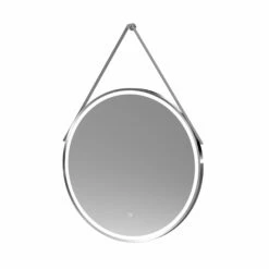 Nuie Salana Round LED Bathroom Mirror With Touch Sensor 800mm Diameter - Chrome -HEATANDPLUMB Sales nuie salana bathroom mirror lq723 3