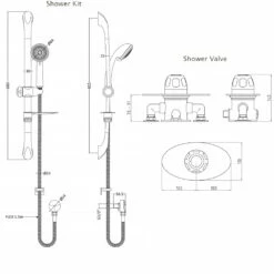 Nuie Concealed Sequential Shower Mixer With Slider Rail Kit - Chrome 8 Nuie Concealed Sequential Shower Mixer With Slider Rail Kit - Chrome -HEATANDPLUMB Sales nuie sequential complete mixer shower vsq3 a3273a