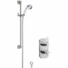Nuie Victorian Twin Square Thermostatic Concealed Shower Valve With Slider Rail Kit - Chrome -HEATANDPLUMB Sales nuie victorian complete mixer shower sbt54tw1