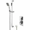 Nuie Windon Twin Square Thermostatic Concealed Shower Valve With Slider Rail Kit - Chrome 2 Nuie Windon Twin Square Thermostatic Concealed Shower Valve With Slider Rail Kit - Chrome -HEATANDPLUMB Sales nuie windon complete mixer shower sbs33tw1