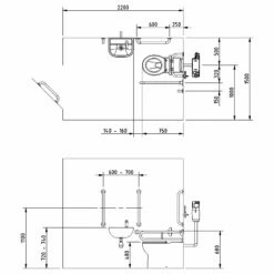 Nymas Infrared Premium Rimless Back To Wall Doc M Pack Right Handed - Dark Blue