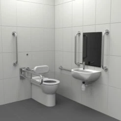 Nymas Infrared Premium Rimless Back To Wall Doc M Pack Left Handed - Satin