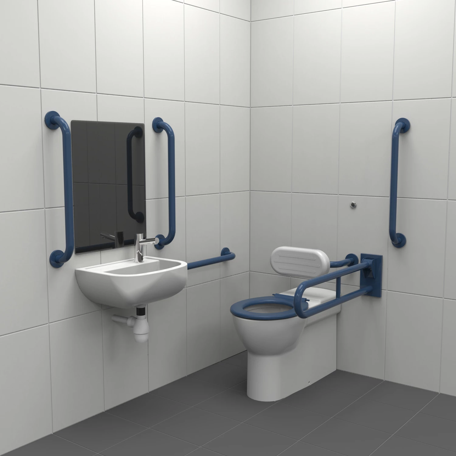 Nymas Infrared Premium Rimless Back To Wall Doc M Pack Right Handed - Dark Blue 4 Nymas Infrared Premium Rimless Back To Wall Doc M Pack Right Handed - Dark Blue - Image 2