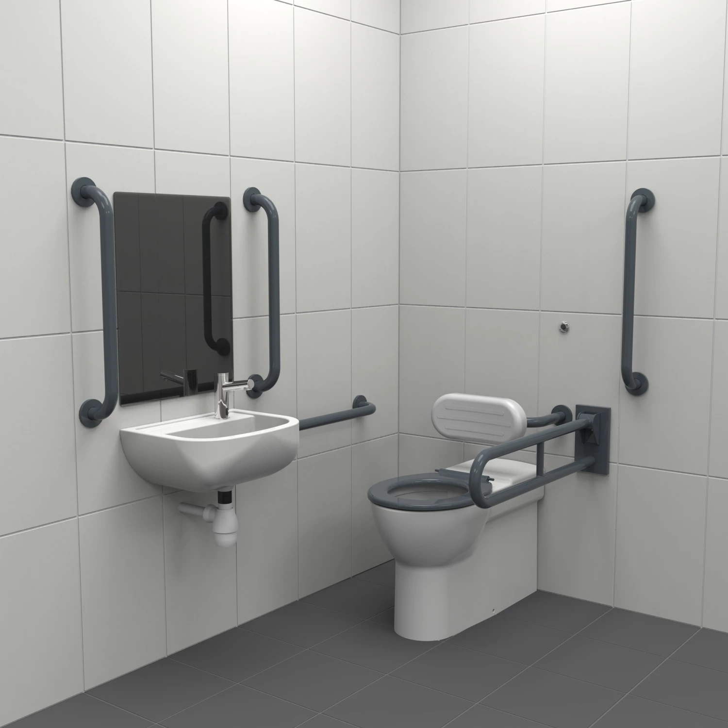 Nymas Infrared Premium Rimless Back To Wall Doc M Pack Right Handed - Dark Grey 4 Nymas Infrared Premium Rimless Back To Wall Doc M Pack Right Handed - Dark Grey - Image 2