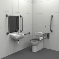 Nymas Infrared Premium Rimless Back To Wall Doc M Pack Right Handed - Grey