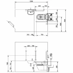 Nymas Infrared Premium Rimless Wall Hung Doc M Pack Right Handed - Dark Grey