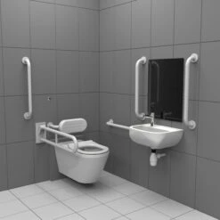 Nymas Infrared Premium Rimless Wall Hung Doc M Pack Left Handed - White