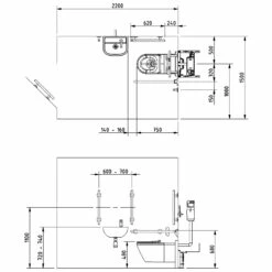 Nymas Infrared Premium Luxury Rimless Wall Hung Doc M Pack Left Handed - Polished