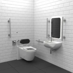 Nymas Infrared Premium Luxury Rimless Wall Hung Doc M Pack Left Handed - Satin