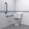 Nymas Nyma PRO Close Coupled Toilet Doc M Pack White - 2 X Dark Blue Grab Rails -HEATANDPLUMB Sales nymas nyma pro doc m pack ambccc lc db 2 6
