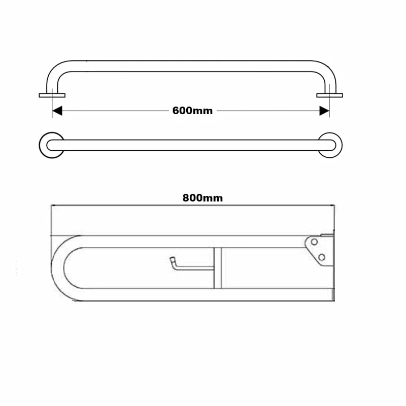 Nymas NymaPRO Concealed Fixing Grab Rails With Backrest Rail For Doc M Toilet Pack - Dark Grey 3 Nymas NymaPRO Concealed Fixing Grab Rails With Backrest Rail For Doc M Toilet Pack - Dark Grey