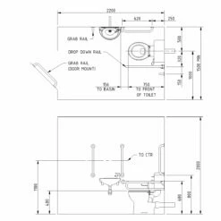 Nymas Nyma PRO Close Coupled Lockable Lid Doc M Pack White - 5 X Grey Grab Rails -HEATANDPLUMB Sales nymas nyma pro doc m pack dm200kc lc db 4 1