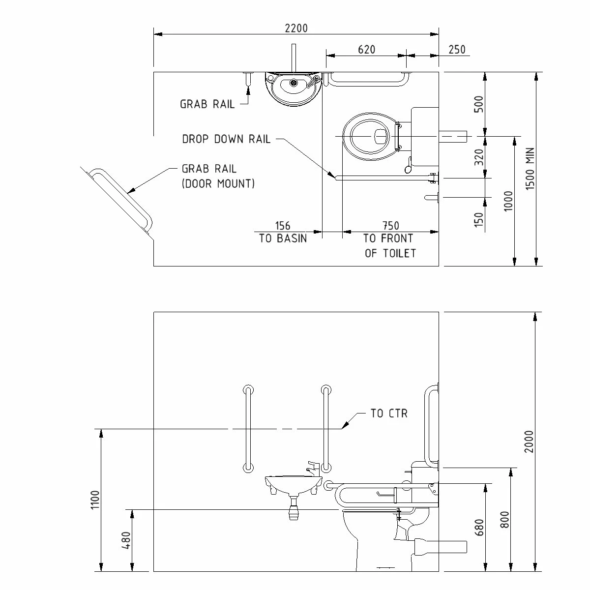 Nymas Nyma PRO Close Coupled Lockable Lid Doc M Pack White - 5 X Dark Grey Grab Rails 4 Nymas Nyma PRO Close Coupled Lockable Lid Doc M Pack White - 5 X Dark Grey Grab Rails - Image 2