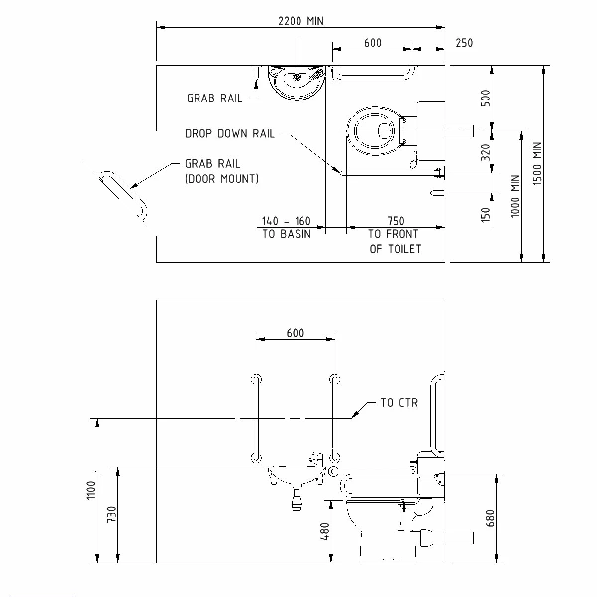 Nymas Nyma PRO Close Coupled Lockable Lid Doc M Pack White - 5 X Polished Grab Rails 4 Nymas Nyma PRO Close Coupled Lockable Lid Doc M Pack White - 5 X Polished Grab Rails - Image 2