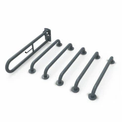 Nymas NymaCARE Concealed Fixings Grab Rails For Doc M Toilet Pack - Dark Grey