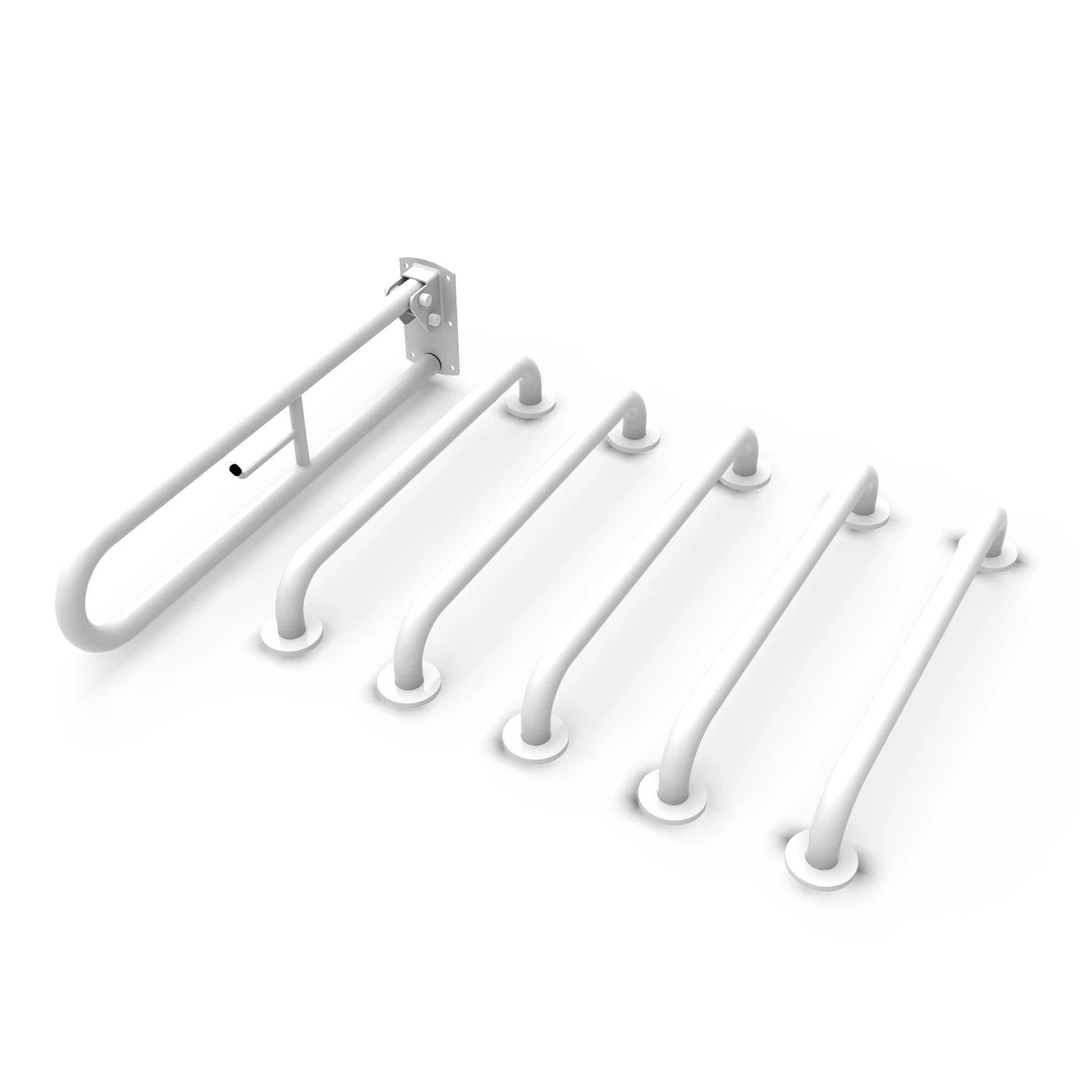 Nymas NymaCARE Concealed Fixings Grab Rails For Doc M Toilet Pack - White 4 Nymas NymaCARE Concealed Fixings Grab Rails For Doc M Toilet Pack - White - Image 2