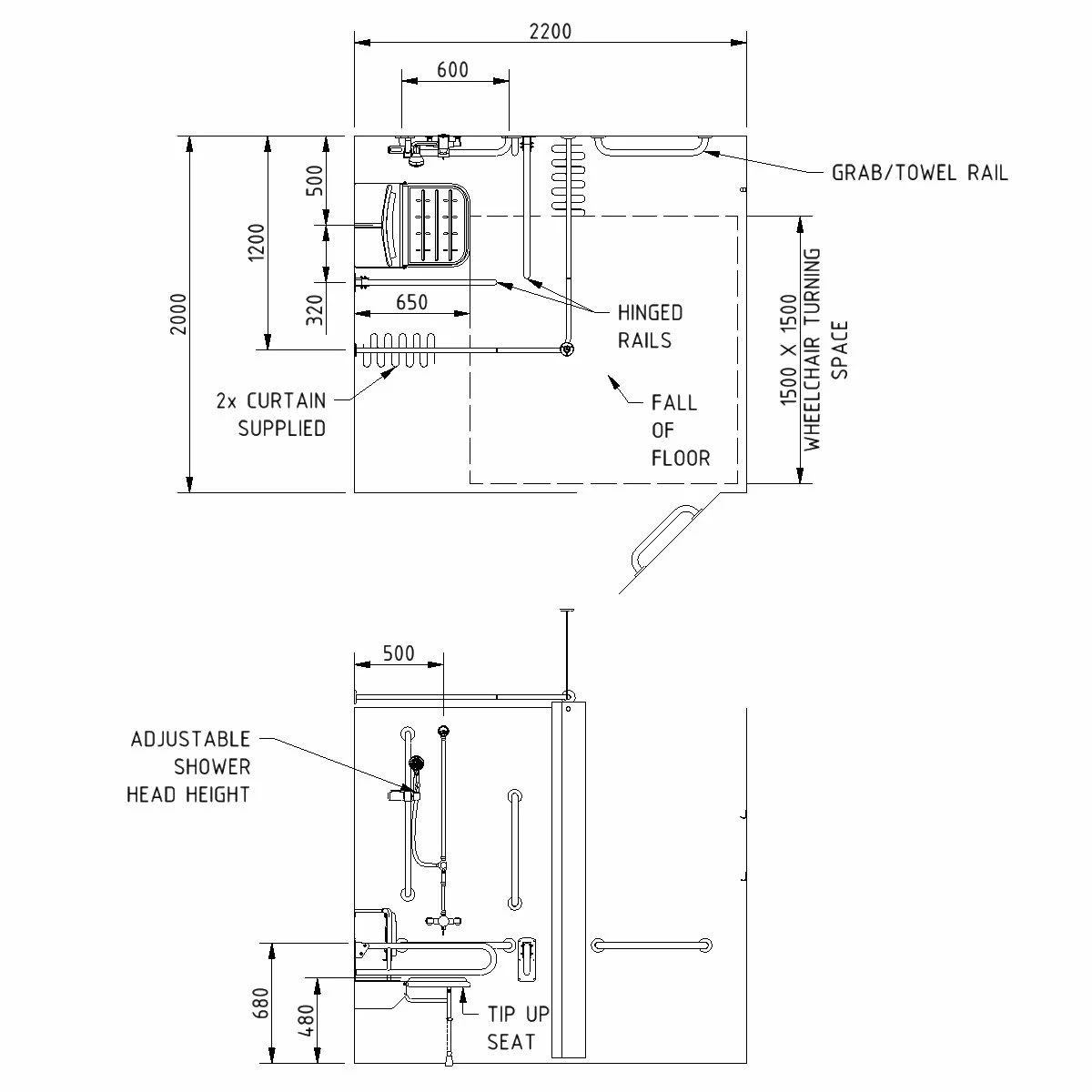 Nymas NymaPRO Doc M Shower Pack White With Exposed Valves And White Rails 4 Nymas NymaPRO Doc M Shower Pack White With Exposed Valves And White Rails - Image 2