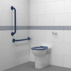 Nymas NymaPRO Back To Wall Ambulant Doc M Toilet Pack With Exposed Fixings - Dark Blue
